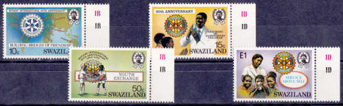 SWAZILAND 1985, 23 Feb. 80th Anniv of Rotary Intl, set, MNH, CV +/-R 75.00 view scans