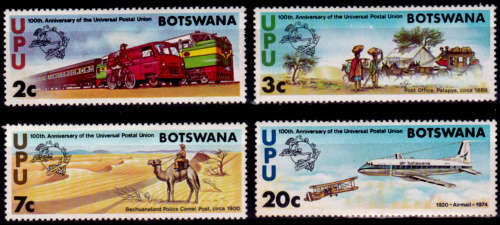 BOTSWANA 1974, 29 May. 100th Anniv of UPU, set, MH, CV +/-R 115.00 view scans