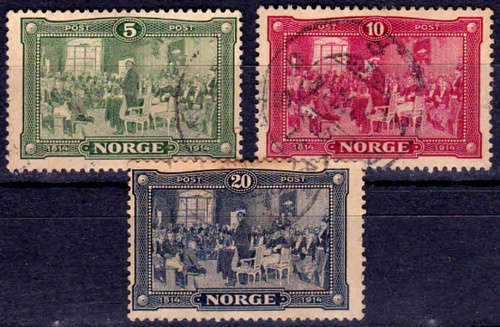 NORWAY 1914, 10 May, 100th Anniv Declaration Independence, set, UH, CV +/-R 140.00 view scans