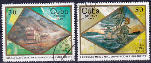 CUBA 1989, 24 April. Stamp Day, set, UH, CV +/-R 40.00 view scans