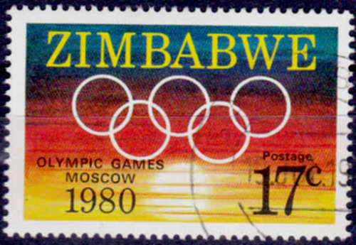 ZIMBABWE 1980, 19 July. Olympic Games - Moscow, USSR, single, UNH, CV +/- R 10.00 view scans