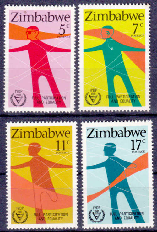 ZIMBABWE 1981. 23 Sept. Intl Year of Disabled Persons. set, MNH, CV +/-R 22.00 view scans
