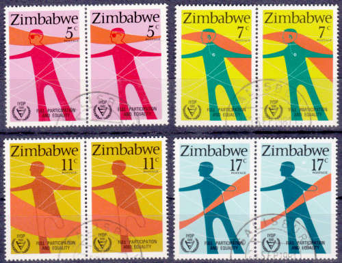 ZIMBABWE 1981. 23 Sept. Intl Year of Disabled Persons. set pairs, UNH, CV +/-R 44.00 view scans