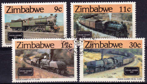 ZIMBABWE 1985, 15 May. ZIMBABWE STEAM SAFARIS, set, CTO, +/-CV R ?? view scans