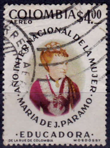 COLOMBIA 1975, 31 Aug. Airmail-Intl Women`s Year, single, UH, CV +/- R 5.00 view scans