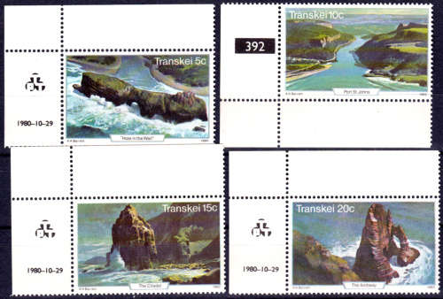 TRANSKEI 1980, 29 Oct. Tourism, set, MNH, CV R 10.00 view scans