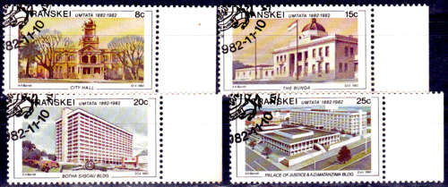 TRANSKEI 1982,  9 Nov. Centenary Umtata Municipality, set, CTO, CV +/- R ?? view scans