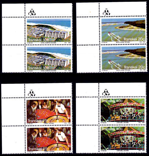 TRANSKEI 1983, 25 May. Tourism Wild Coast Hotel Complex, set in pairs, MNH, CV R 20.00 view scans