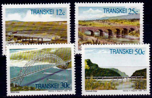TRANSKEI 1985, 18 April. Bridges in Transkei, set, MNH, CV R 10.00 view scans