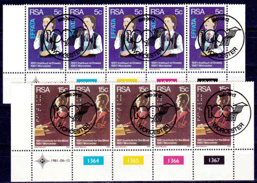 RSA 1981, 12 June. INSTITUTE DEAF AND BLIND, set controls, CTO  CV R ?? view scans