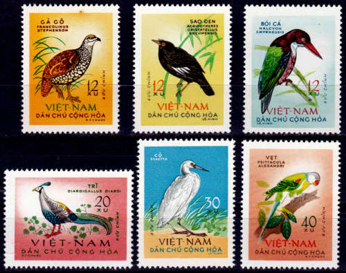 NORTH VIETNAM 1963, 15 Oct. Birds, set, MH, CV +/-R 500.00 view scans