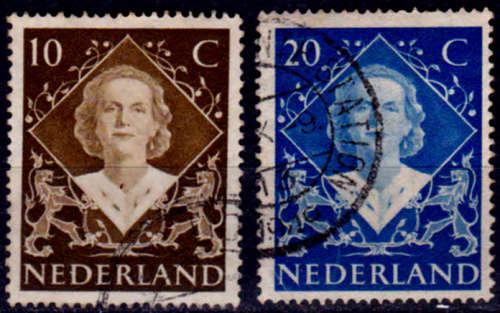 NETHERLANDS 1948, 7 Sept. Queen Juliana`s Coronation, set, UNH, CV+/- R 20.00 view scans