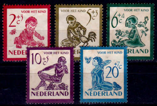 NETHERLANDS 1950, 13 Nov. Child Care, set, MH, CV+/- R 450.00 view scans
