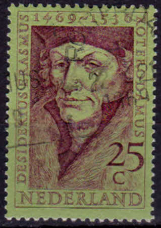 NETHERLANDS 1969, 30 Sept. 500th Anniv Birth of Erasmus, single, UH, CV+/- R 5.00 view scans