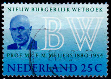 NETHERLANDS 1970, 13 Jan. New Civil Law, single, UH, CV+/- R 5.00 view scans
