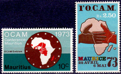 MAURITIUS 1973, 15 April. MEETING of HEADS of AFRICAN STATES, set, MH, CV+/- R 15.00 view scans