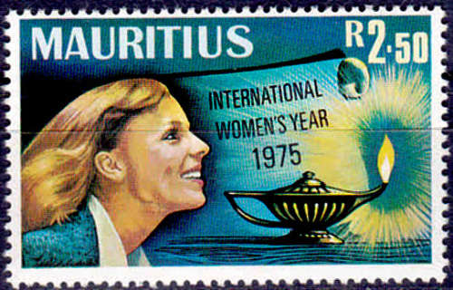 MAURITIUS 1975, 5 Dec. INTERNATIONAL WOMEN`s YEAR, single, MH, CV+/- R 15.00 view scans