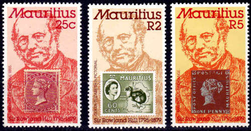 MAURITIUS 1979, 29 Aug. 100th Anniv Death Sir Rowland Hill, set, MH, CV +/-R 40.00 view scans