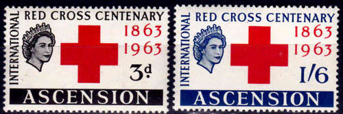ASCENSION 1963, 2 Sept. 100th Anniv of Red Cross, set, MNH, CV+/- R 240.00 view scans