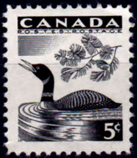 CANADA 1957, 10 April, Birds - National Wildlife Week, single, MH, CV R 10-00 view scans