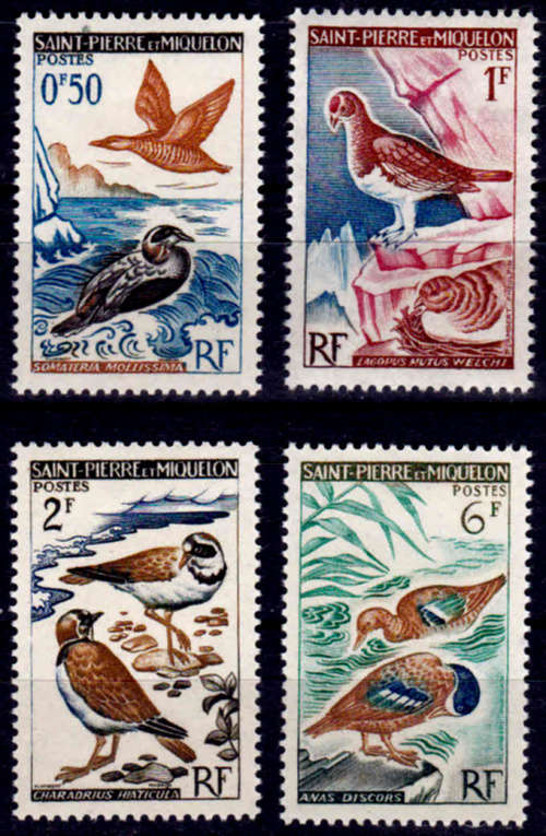 ST PIERRE MIQUELON 1963, 4 March. Birds, set, MH, CV +/-R 230.00 view scans