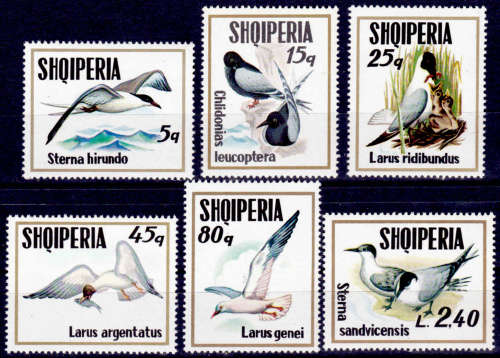 ALBANIA 1973, 30 April. Seabirds, set, MNH, CV +/-R 110.00, view scans