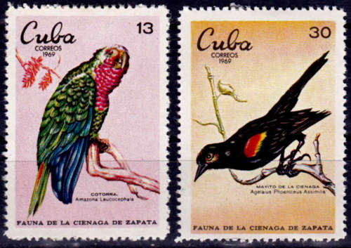 CUBA 1969, 15 Dec. BIRDS-ANIMAL LIFE ZAPATA PENINSULA, part of set, MH, CV +/- R 162.00, view scans