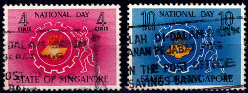 SINGAPORE 1962, 3 June. 3rd Anniv of Autonomy, set, UNH, CV +/-R 45.00 view scans
