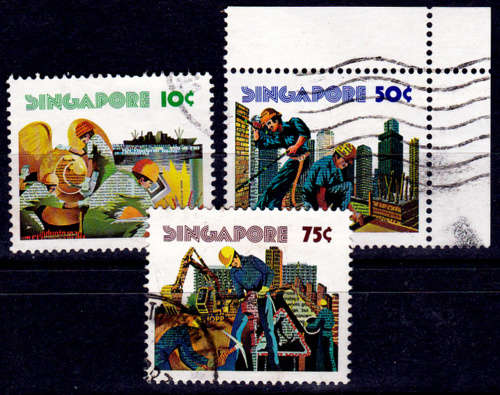 SINGAPORE 1977, 1 May. Labour Day, set, UNH, CV +/-R 70.00 view scans