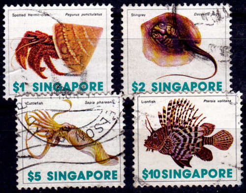 SINGAPORE 1977, 4 June. Marine Life, set, UNH, CV +/-R 185.00 view scans