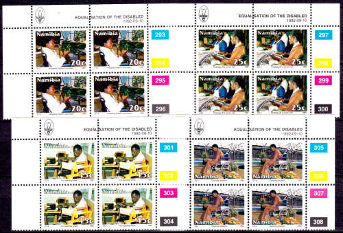 NAMIBIA 1992, 10 Oct. Integration of Disabled, set controls, MNH, CV R 42.00, view scans