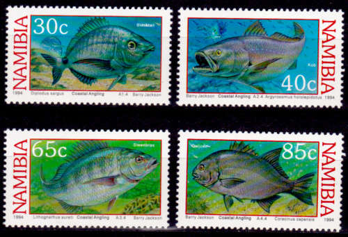 NAMIBIA 1994, 4 Feb. Coastal Angling, set, MNH, CV R 12.50 view scans
