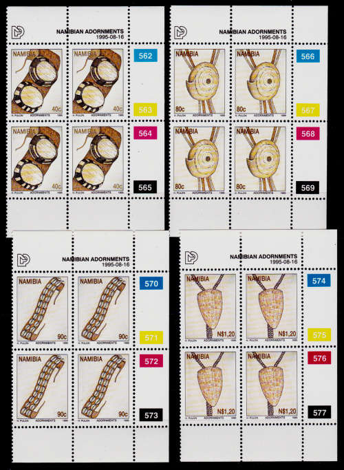 NAMIBIA 1995, 16 Aug, Namibian Adornments, set controls, MNH, CV R 66.00 view scans