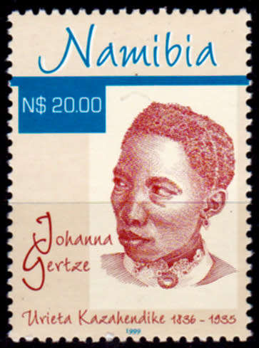NAMIBIA 1999, 1 Oct. Johanna Gertze, single, MNH, CV R 130.00 view scans