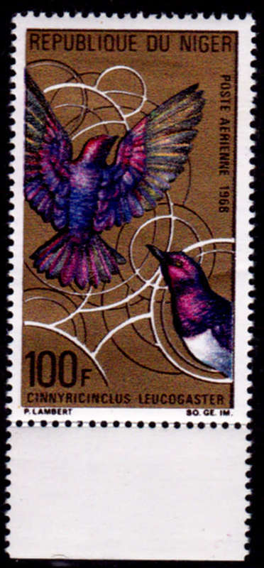 NIGER 1969, 6 Jan. Birds - Airmail, single, MH, CV+/- R 150.00, view scans