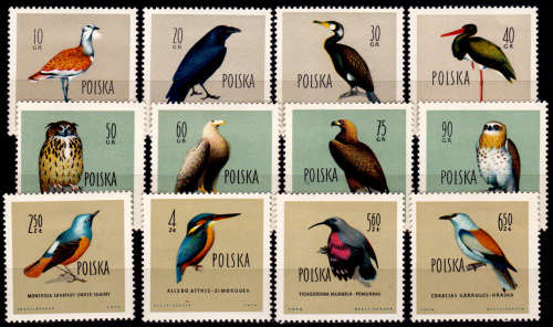 POLAND 1960, 30 Nov. Protected Birds of Poland, set, MH, CV+/- R 480.00, view scans