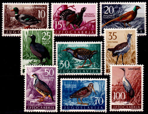 YUGOSLAVIA 1958, 25 May. Birds - Local Fauna, set, MH, CV +/-R 616.00 view scans
