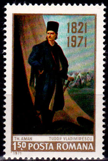 ROMANIA 1971, 20 Feb.150th Anniv birth T Vladimirescu, single, MNH. CV+/- R 30.00 view scans