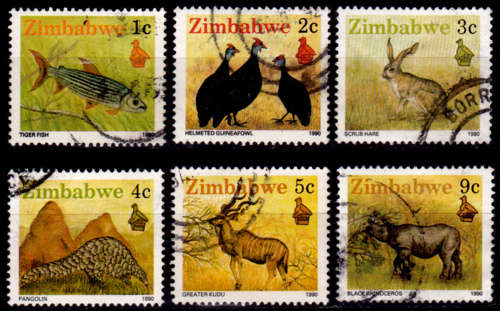 ZIMBABWE 1990. 2 Jan. Wildlife, set, UH, CV +/- R 35.00 view scans