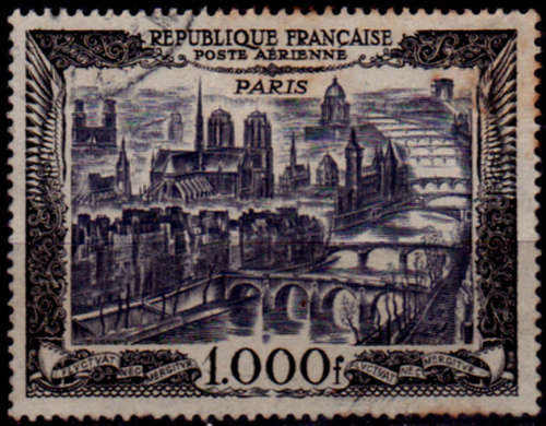 FRANCE 1950, 16 Jan. Airmail, single, UH, CV +/-R 456.00 view scans