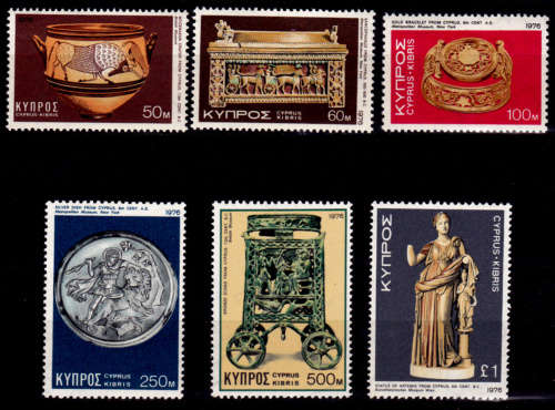 CYPRUS GREEK 1976, 7 June. Cypriote Art, set, MNH, CV +/-R 320.00, view scans