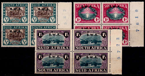 SWA 1939, 17 July. 250th ANNIV LANDING of HUGUENOTS, sheet no blocks, MH, CV R 2,808.00 view scans