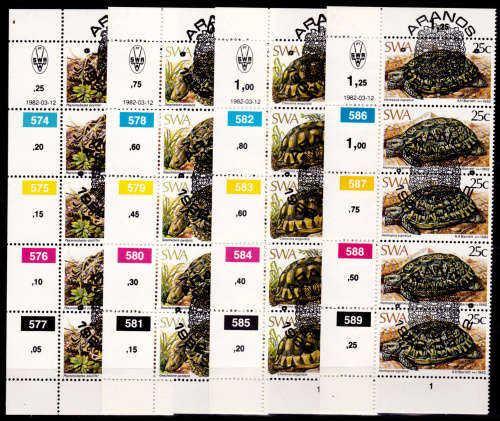 SWA 1982, 12 March. Tortoises, set, controls, CTO, CV R ?? view scans