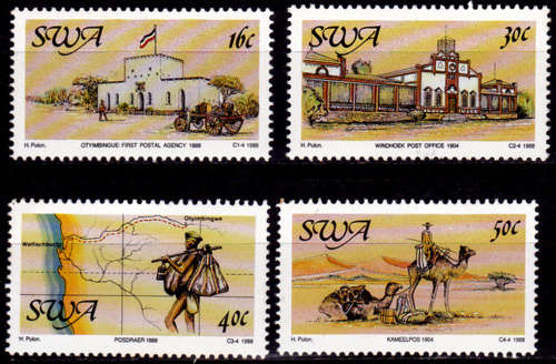 SWA 1988, 7 July. Centenary of Postal Services, set, MNH, CV R 10.00 view scans
