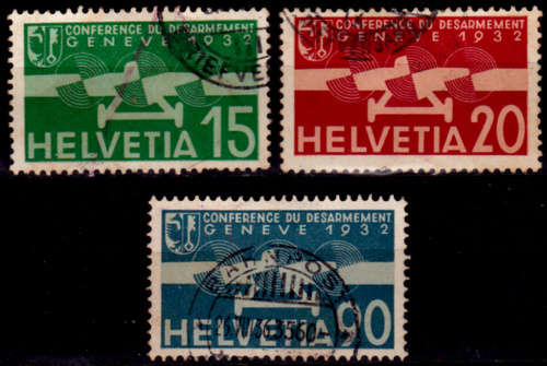SWITZERLAND 1932, 2 Feb. World Disarmament Conference, Geneva, set, UH, CV +/-R 860.00 view scans