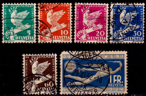 SWITZERLAND 1932, 2 Feb. World Disarmament Conference, Geneva, set, UH, CV +/-R 420.00 view scans