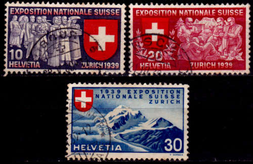 SWITZERLAND 1939, 1 Feb. National Philatelic Exhibition - French, set, UH, CV +/-R 200.00 view scans