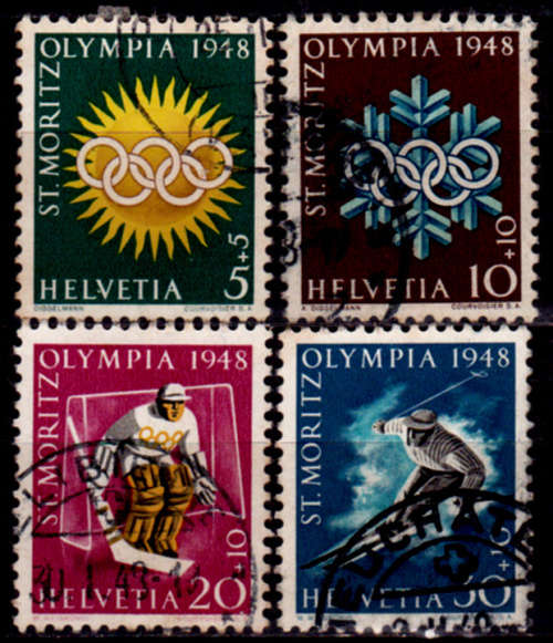 SWITZERLAND 1948, 15 Jan. Winter Olympic Games - St. Moritz, set, UH, CV +/-R 190.00 view scans