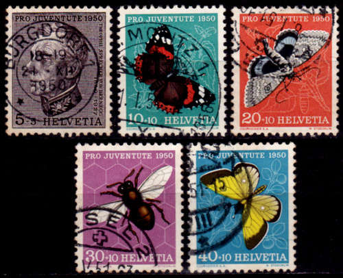 SWITZERLAND 1950, 1 Dec. Pro Juventute-100th Anniv T Sprecher, set, UH, CV +/-R 580.00 view scans