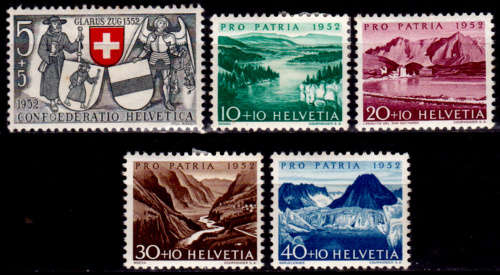 SWITZERLAND 1952, 31 May. Pro Patria - 600th Anniv Confederation, set, MH, CV +/-R 240.00 view scans